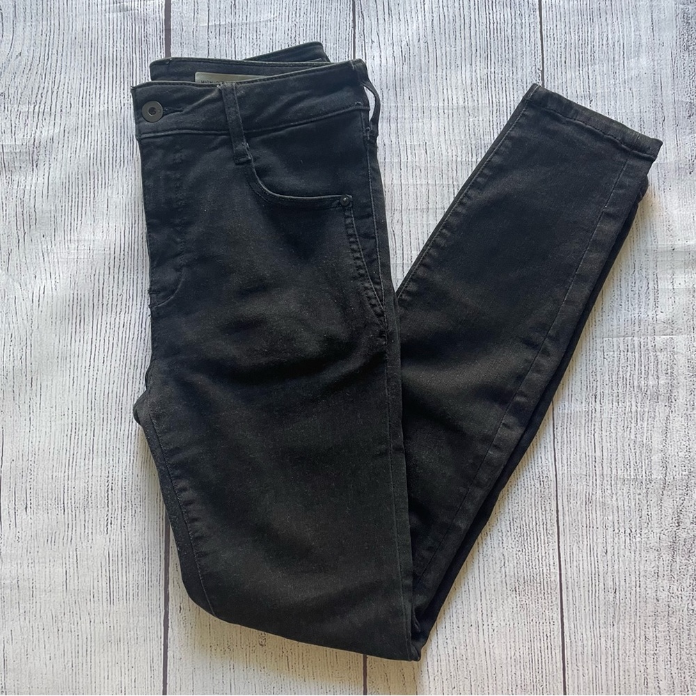 Anthropologie Pilco Black High Rise Denim Legging Size 27